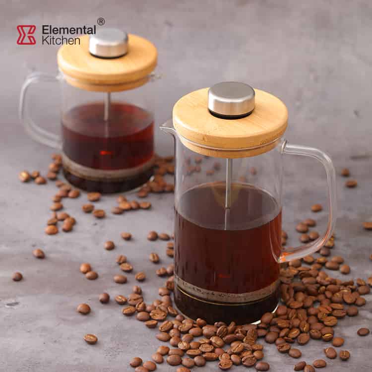 French Press Coffee Maker – French Press, Bamboo Lid #69199004