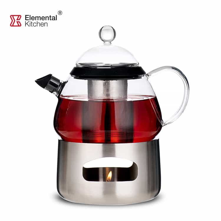 Warming Tea Set Glass and Stainless Steel #68252000