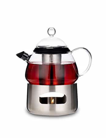 Warming Tea Set Glass and Stainless Steel #68252000