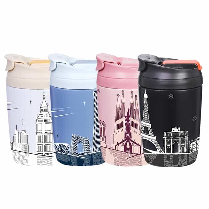ALL-OCCASION STAINLESS STEEL TRAVEL MUG CITYSCAPES #6909100301