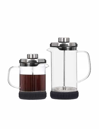 Glass French Press Coffee Maker -  Stainless Steel Lid #6919A004