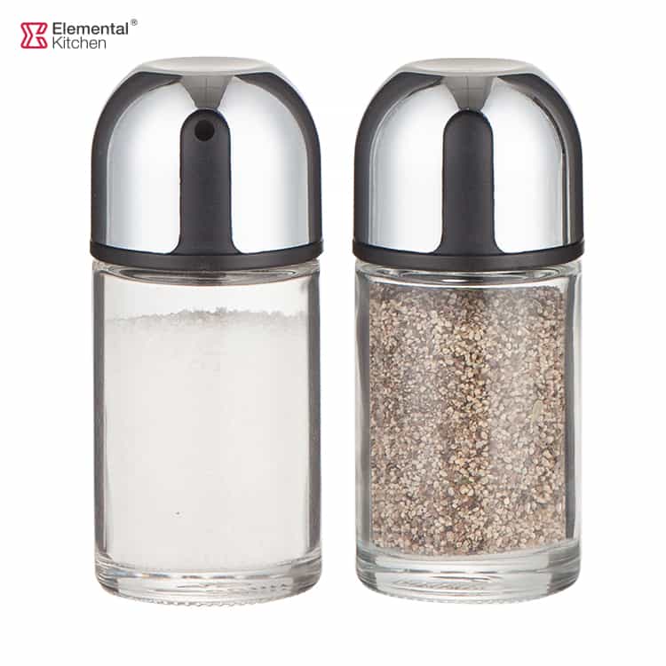 Glass Salt and Pepper Shaker Bottle- Bit Lid #7864100201