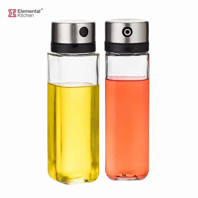 Glass Oil and Vinegar Bottle with Stainless Steel Top #78762003