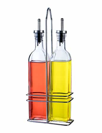 Oil & Vinegar Bottle with Rack - Anti-Dust Spout #7896/7898