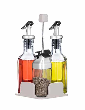 Salt Pepper Oil Vinegar Set - Salad Seasoning Convenient Set #79002006