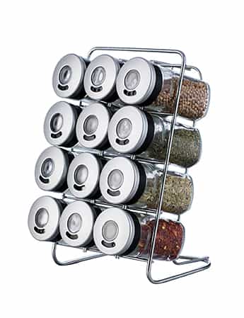 Metal Seasoning Organizer Magnifying Lid Jars #79160003