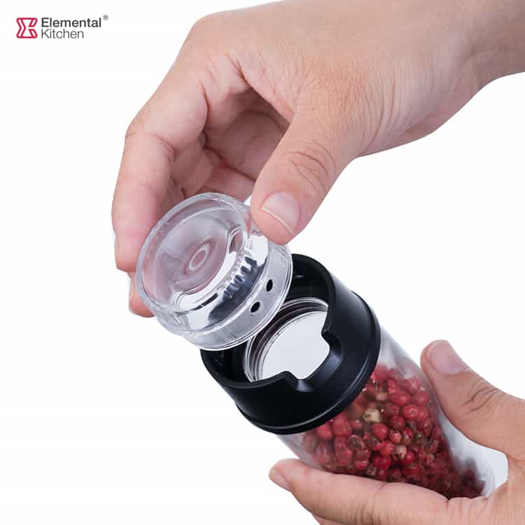Glass Salt & Pepper Shakers Set – Magnifying Lid #79232001