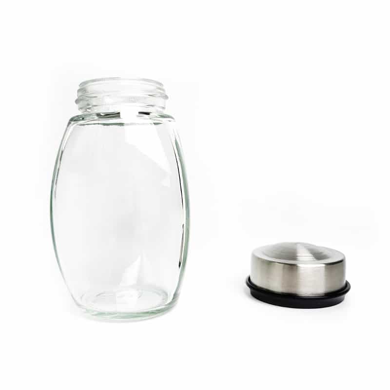 TRIANGULAR STAINLESS STEEL LID SPICE CONTAINER WITH LAZY SUSAN 7PCS #8631002