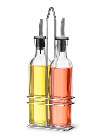 Glass Oil Vinegar Dispenser Set Stainless Steel Spout #8815A004