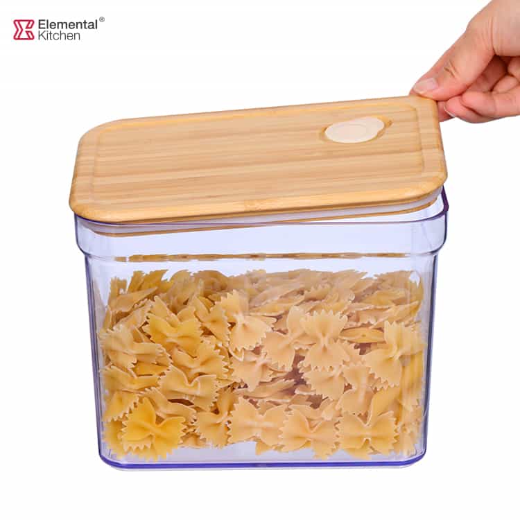 Plastic Cereal Container with Bamboo Lid #97329003