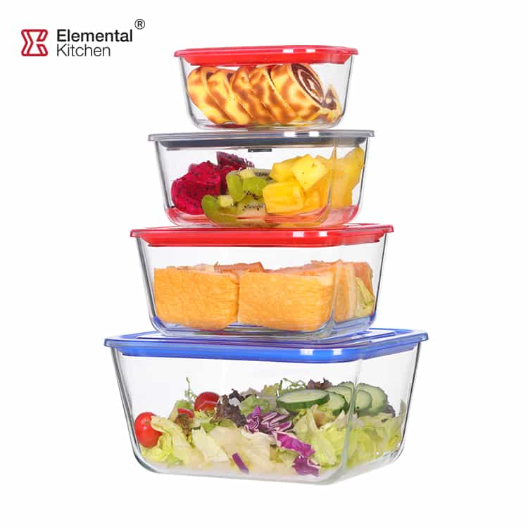 HEAVY DUTY GLASS MEAL PREP CONTAINERS STORAGE DISH GLASS STORAGE VACUUM SEAL #97582001