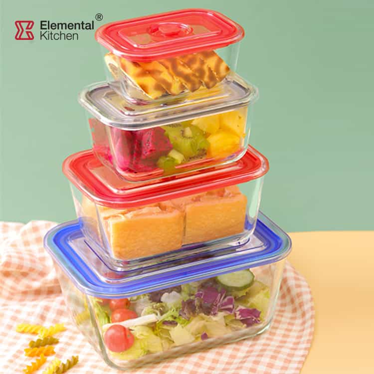 HEAVY DUTY GLASS MEAL PREP CONTAINERS STORAGE DISH GLASS STORAGE VACUUM SEAL #97582001