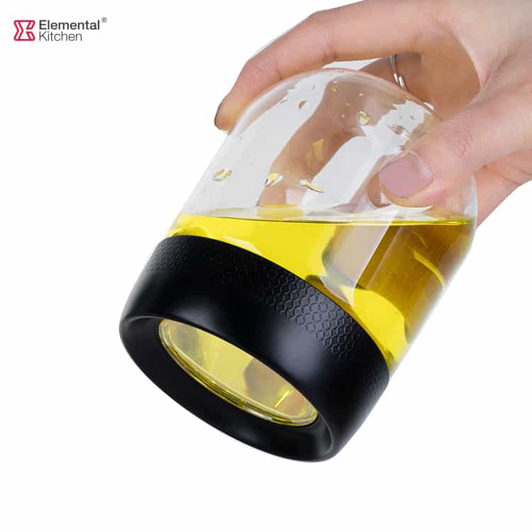 GLASS STORAGE JAR WITH MAGNIFYING TOP #9883