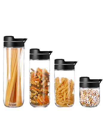 Glass Storage Jar with Press & Release Lid #9916