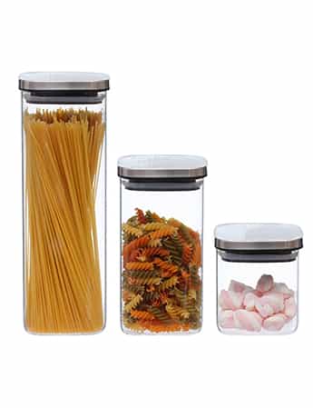 BOROSILICATE GLASS KITCHEN CANISTERS EFFICIENT #9919A