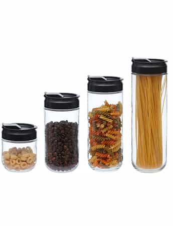 Glass Storage Containers Jar Double Opening Lid #99202003