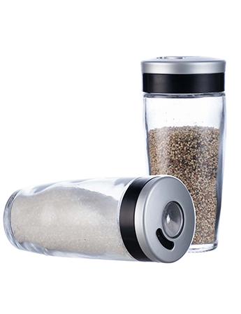Glass Salt and Pepper Shakers - Magnifying Lid #79180001