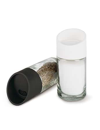Glass Salt and Pepper Shakers Set - Oblique Lid #86981002