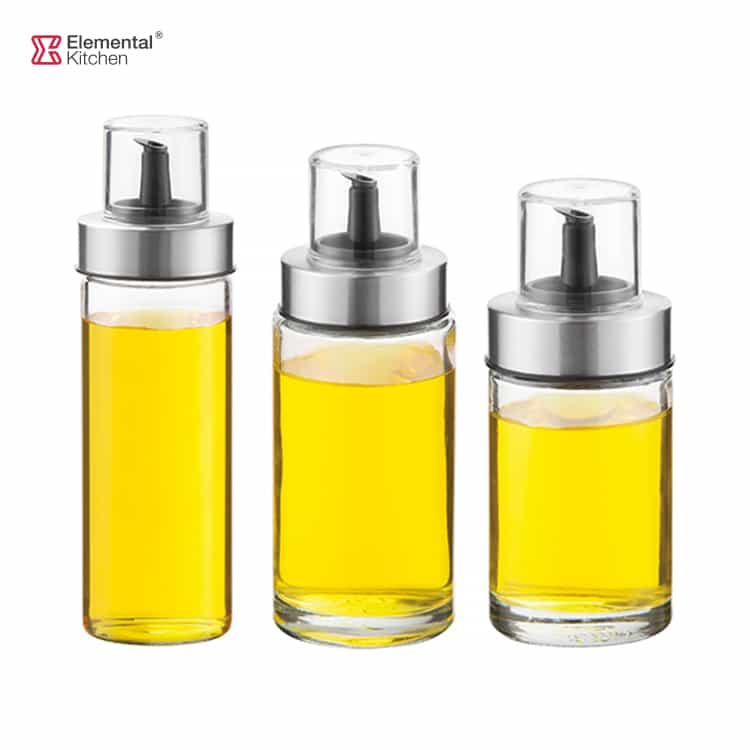 Glass Oil Storage Bottle with Cap and Spice Jars Set #88802000