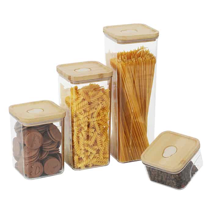 Tritan Storage Jars Plastic wiht Bamboo Lid #99289001