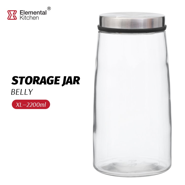 Glass Storage Jars Stainless Steel Lid #94192001